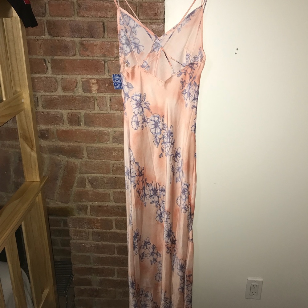 Beautiful free people floral pattern maxi dress